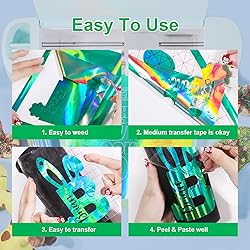 GIRAFVINYL Green Holographic Vinyl, Glossy Green