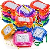 Peohud 24 Pack Mini Magnetic Drawing Board, Bulk Erasable Doodle Sketch Writing Pad, Small Backpack Keychain Clip Board for Office Birthday Party Favors