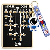Morse Code Trainer Card with LED Indicator, Pocket CW Key Practice Machine, Beep Tone, Recording and Playback for Adult Ham Radio Learning (1 Pack)