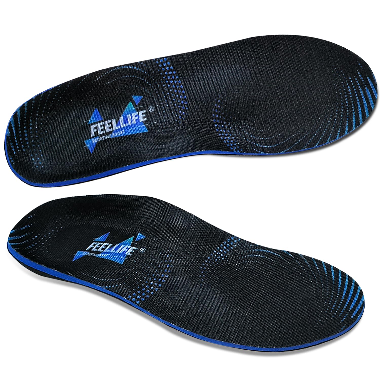 FEELLIFE Plantar Fasciitis Relieve Feet Insoles,Arch Supports Shoe Insoles for Flat Feet,Orthotic Inserts for Foot & Heel Pain [Men 8-8 1/2 | Women 10-10 1/2]