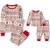 The Children's Place Baby Group 1-Family Matching, Christmas Pajama Sets, Cotton, Fairsile-Red