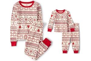 The Children's Place unisex-baby And Kids, Sibling Matching, Holiday Pajama Sets, Cotton