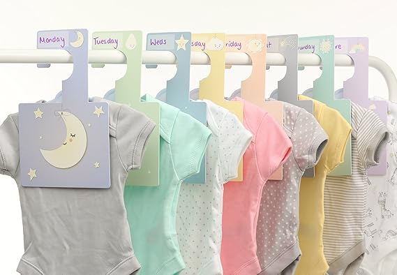 Set Of 8 Baby Wardrobe Dividers Round Plastic Nursery Closet