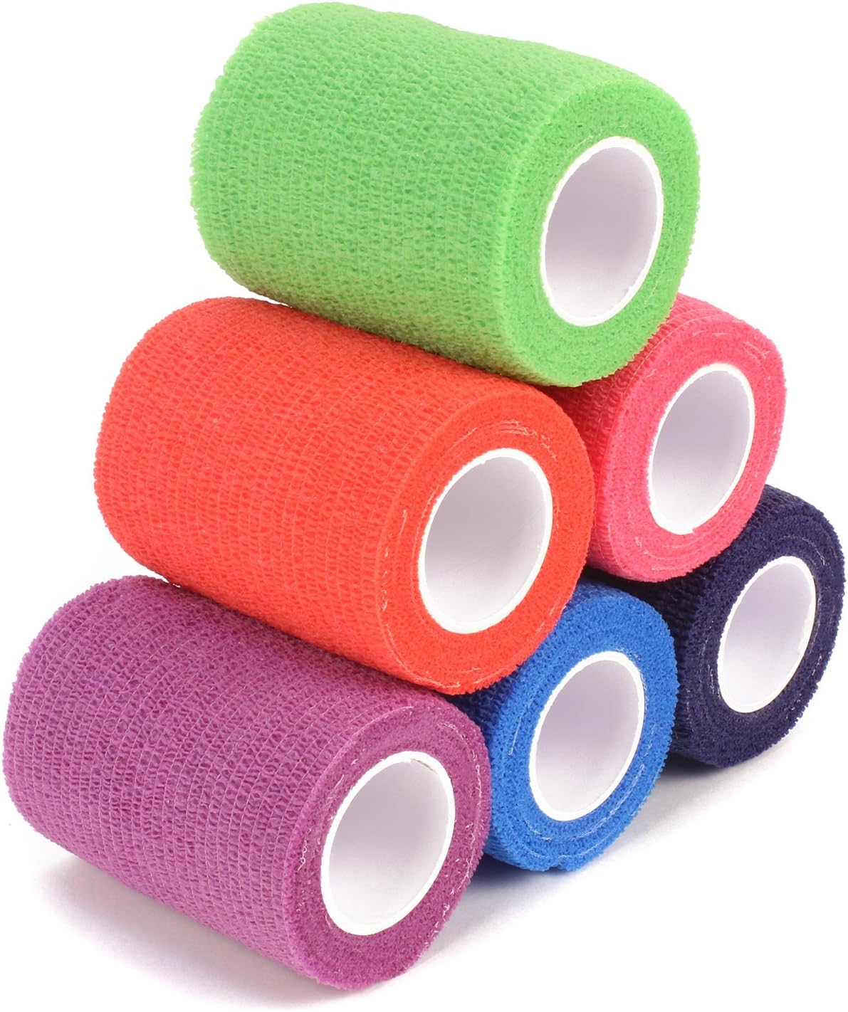 Ever Ready First Aid Self Adherent Cohesive Bandages 3" x 5 Yards - 6 Count, Rainbow Colors: Health & Personal Care