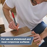 ABEIER Dry Erase Markers 15 Pens 12 Colors 4 Black Low Odor Erasable Whiteboard view 6
