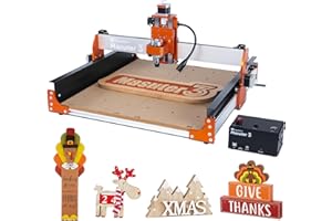 FoxAlien CNC Router Machine Masuter 3 with Steel Wheels, 3-Axis Engraving Milling Machine 15.75” x 15.75” x 3.74” Working Area for Wood Acrylic MDF Nylon Carving Cutting