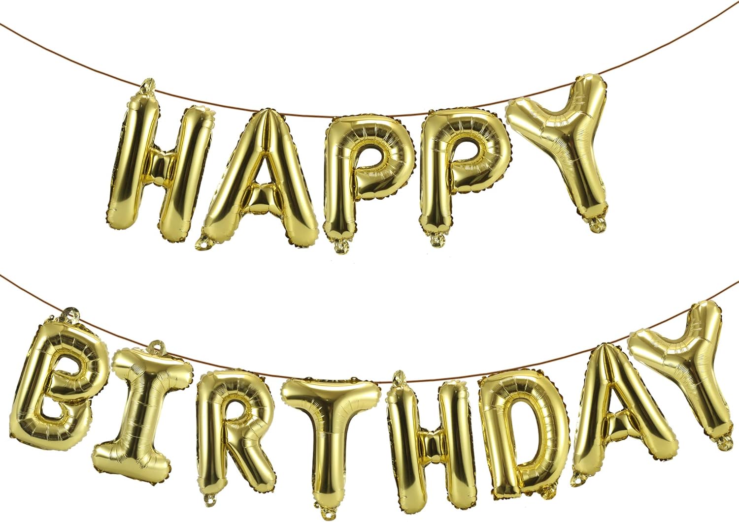 YPSelected Happy Birthday Balloons Banner 16 Inch Hanging