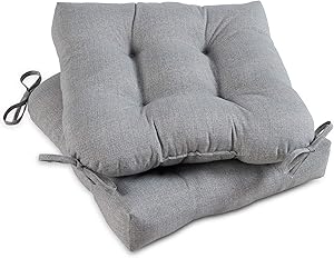 Greendale Home Fashions AZ6800S2-HEATHER Cement Outdoor Dining Seat Cushion (Set of 2)