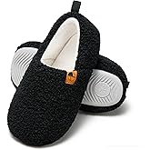 House Slippers for Women Men Lightweight Memory Foam House Shoes Warm Closed Back Slippers with Soft Fleece for Indoor Outdoor