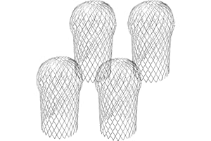 EBaokuup 4 Pack Gutter Downsport Guards,Expandable Aluminium Gutter Downspout Protectors,Leaf Filter Strainer for Preventing Blockage Debris and Rodents from Clogging