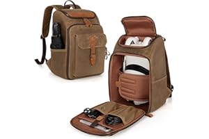 Trunab Carrying Case Compatible with Oculus Meta Quest 3/3S/3 Pro/Elite Strap, Travel Case Backpack Vintage with Multiple Poc