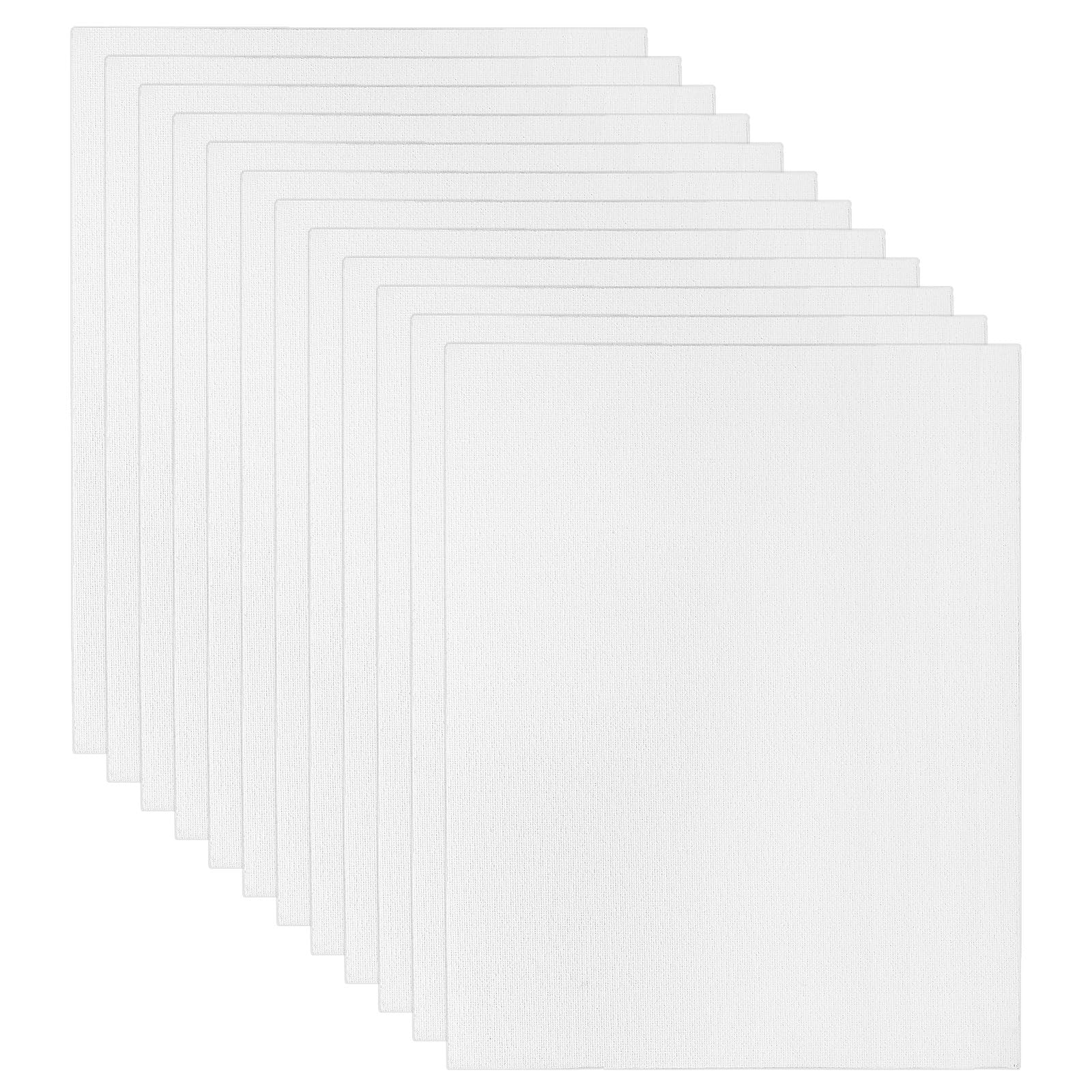 PATIKIL 12x9 Canvas Boards for Painting, 12Pack 100% Cotton Rectangle Triple Primed Stretched Blank Canvas Panel for Acrylic, Oil, Tempera Paints, White