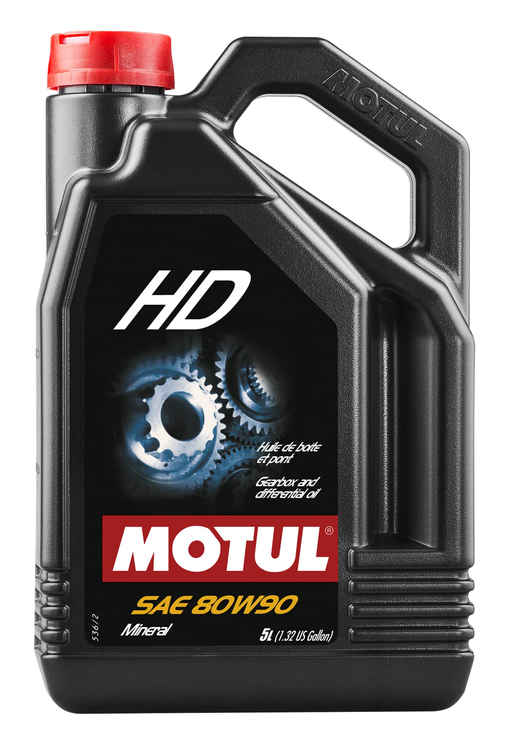 Motul 100105 | Motul Heavy Duty Mineral Gearbox & Differential Lubricant - Extreme Pressure | Viscosity SAE J 300, 80W-90 | 5 Litres
