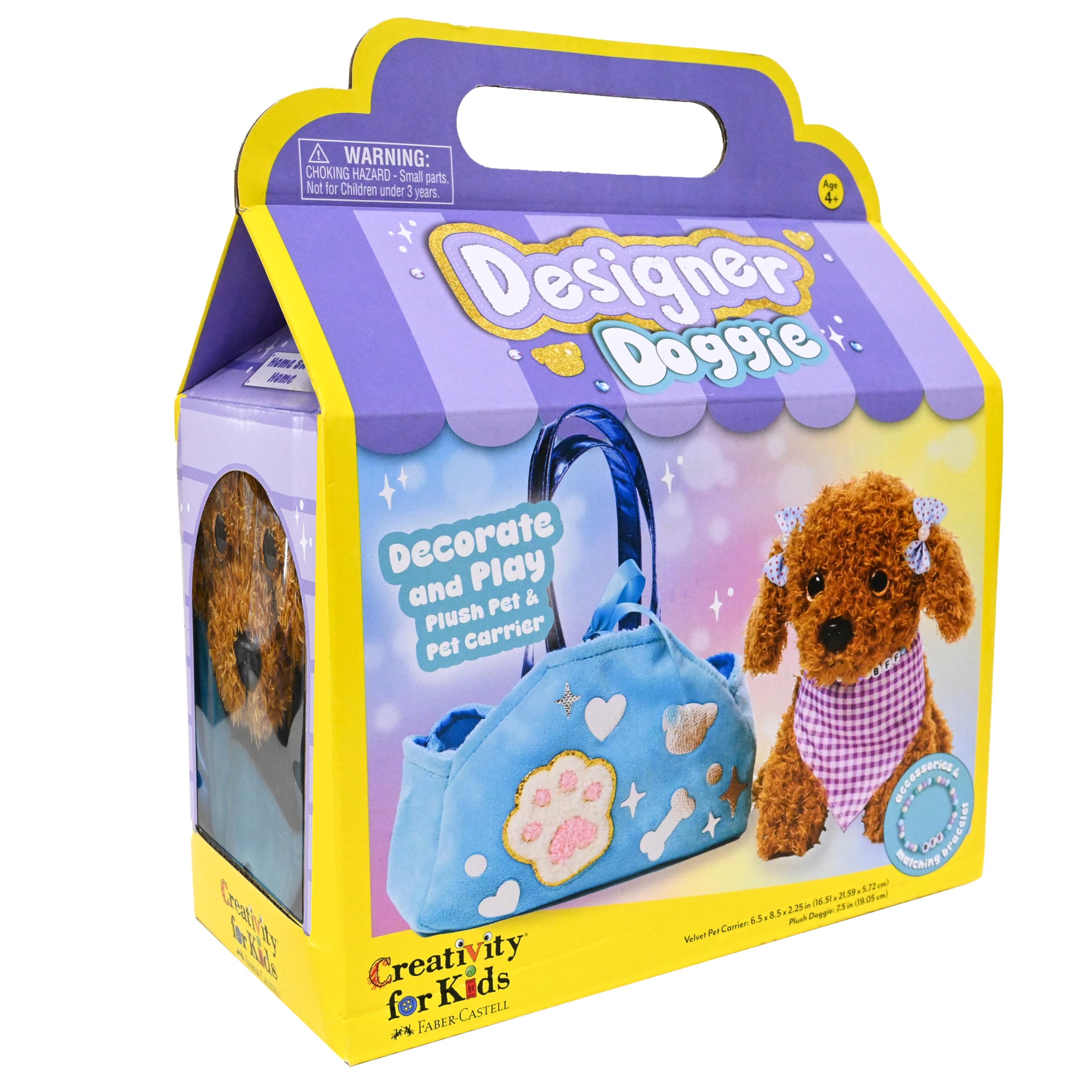 Photo 1 of Creativity for Kids Designer Doggie Kit | Adopt, Accessorize & Decorate Your Plush Pet | Toddler Purse & BFF Jewelry Gift for Girls | Encourages Imaginative Play & Fine Motor Skills (Ages 4+)