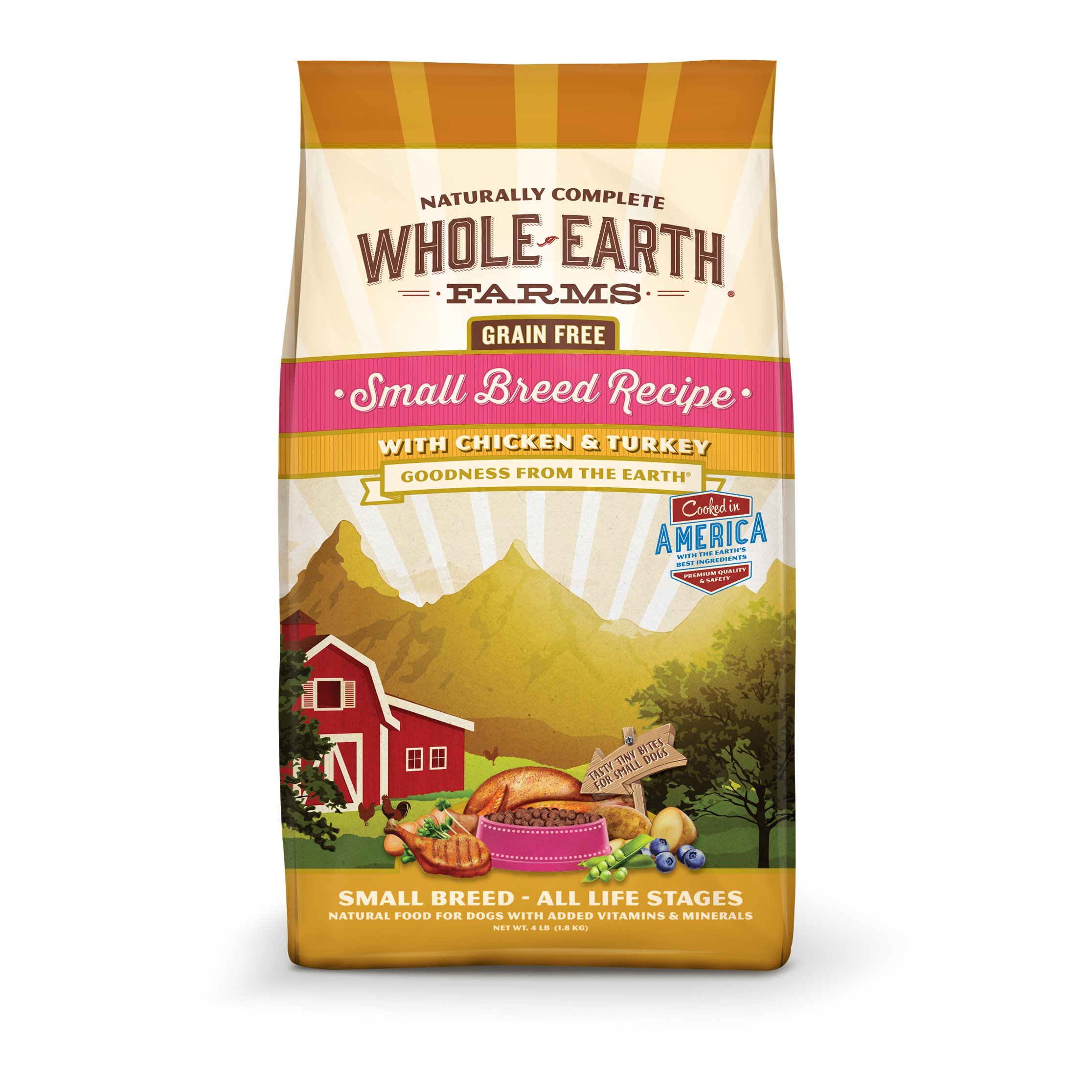 Whole Earth Farms Grain Free Small Breed Chicken Turkey Recipe Dry Dog