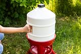 Kerbl Novital Ascott 30lt Poultry Drinker Red White with Carry Handle view 5
