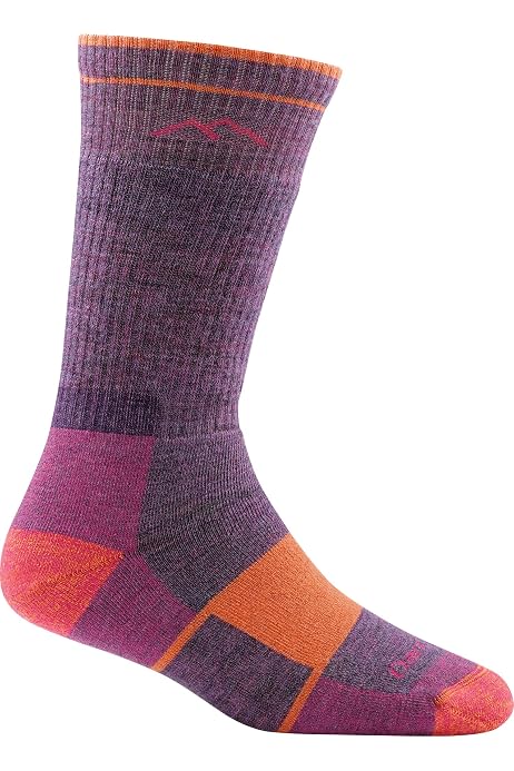 Darn Tough Women's Hiker Micro Crew CUSHION, Plum Heather, Large