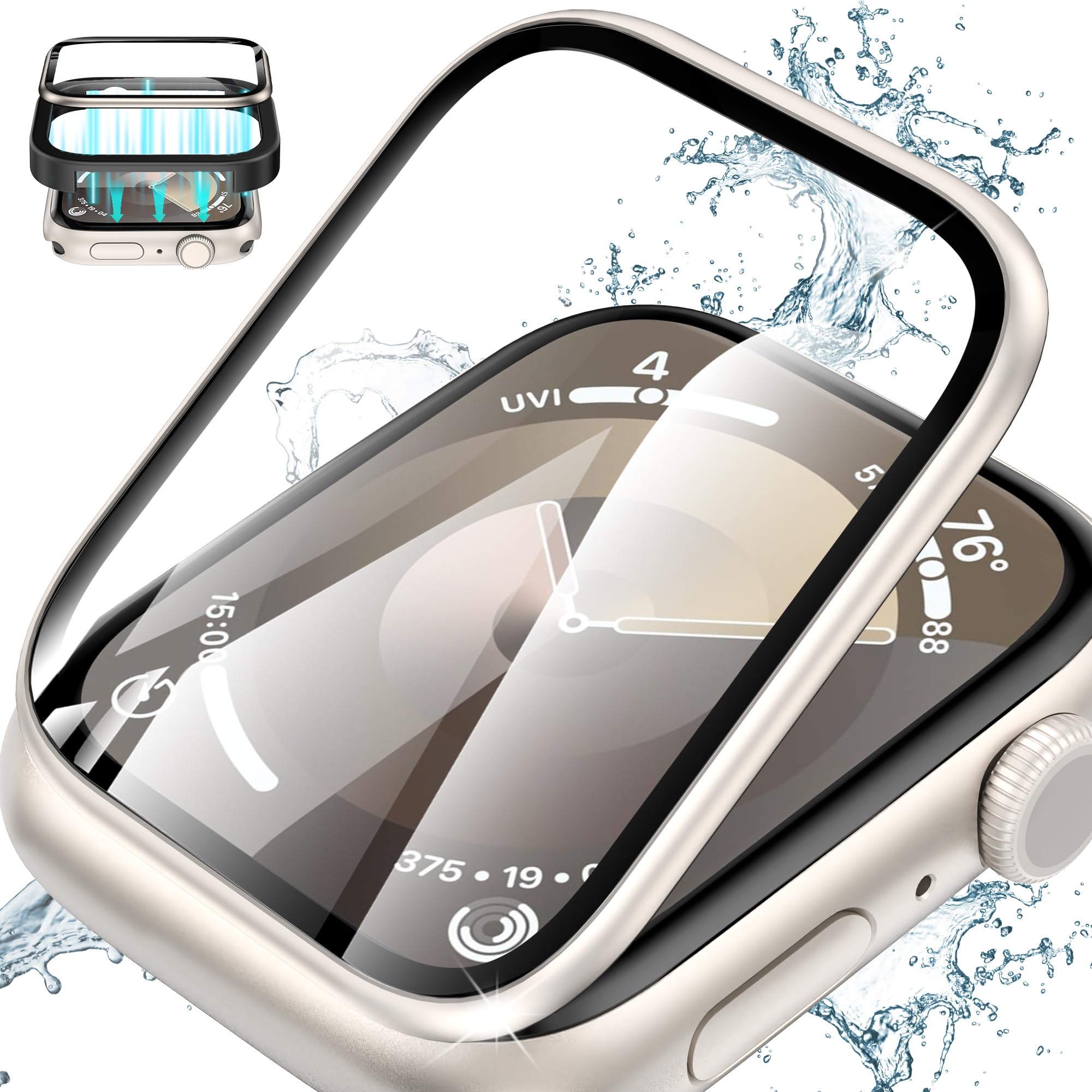 YMHML 2 Pack for Apple Watch Screen Protector 41mm