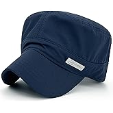 REDSHARKS Water Resistant Cadet Caps for Women Army Military Hats for Men Quick Dry Flat Top Dad Cap