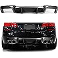 Kojem Rear Bumper Diffuser Spoiler Compatible with 2012-2016 BMW 5 Series F10 M5 Base Sedan 4-Door Protector Bumper Lower Spoiler Lip Carbon Fiber Color