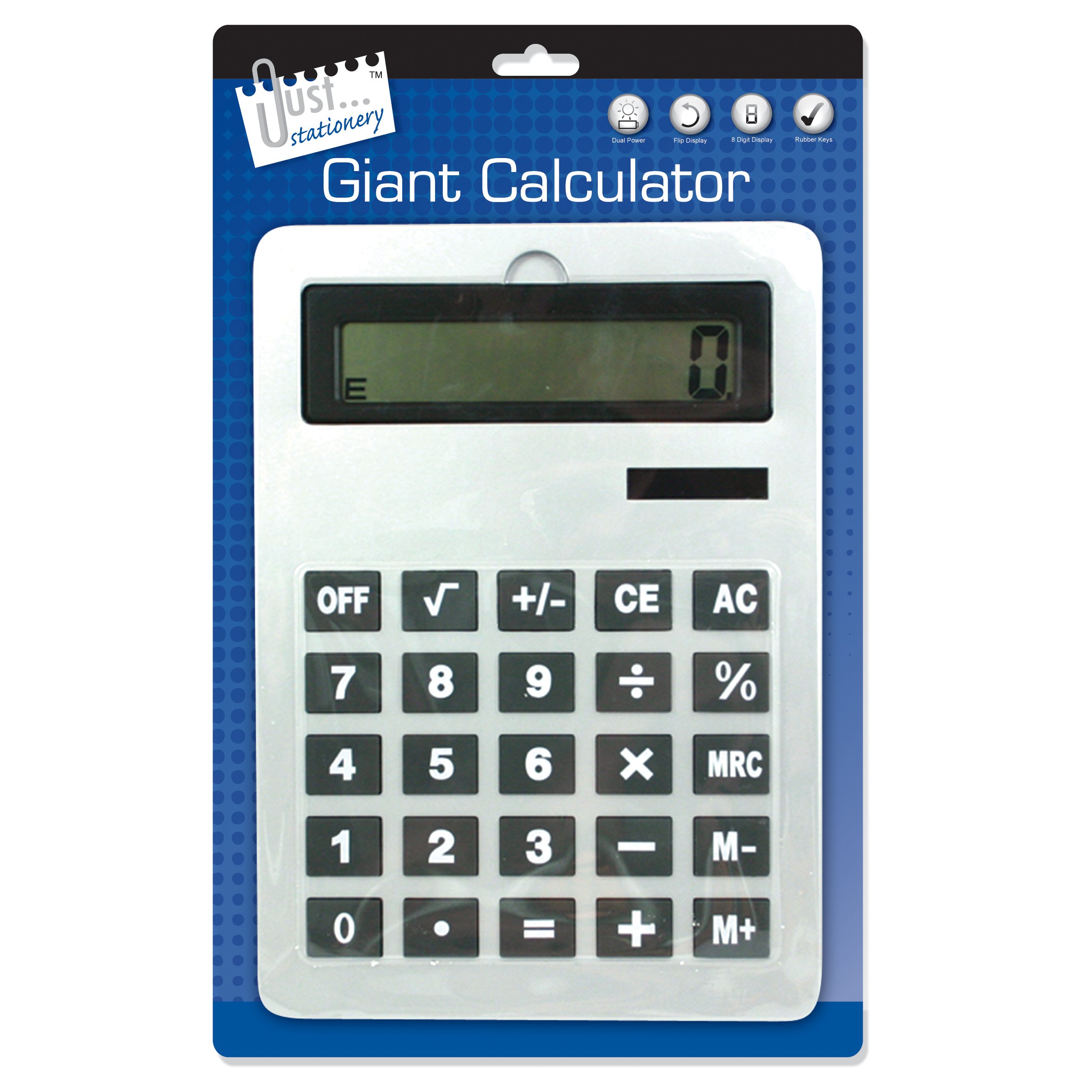 Just stationery 6169 Giant A4 Calculator 210 x 295mm,Silver