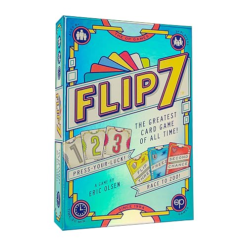 Flip 7, The Ultimate Blend of Press Your Luck and Strategy, Fast-Paced Addictive Card Game, Quick to Learn and Easy to Teach, Perfect for Game Nights, 3+ Players, Ages 8 & Up, 20 Minutes Play Time
