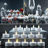 VETOUR LED Tea Lights Candles 24 Pack Warm Yellow Flickering Battery Operated view 6
