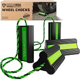 Rhino USA Heavy Duty Rubber Wheel Chocks - Non-Slip Trucks, RVs &amp; Trailers | Durable Non-Slip Rubber Chocks for Safety. For Trucks, Trailers, Rvs, Campers &amp; Tires. Heavy Duty Holding Power. Black