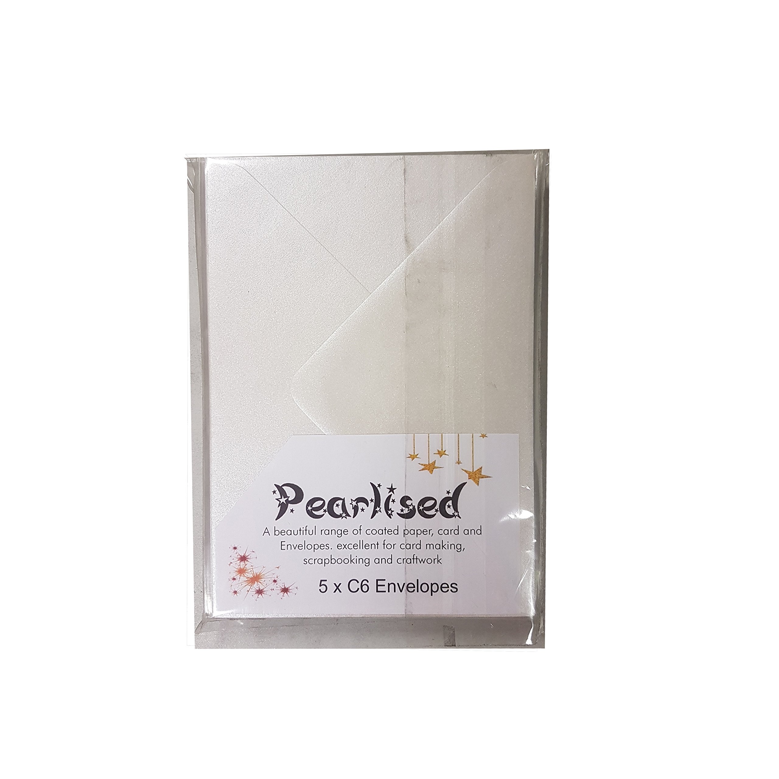 Pearlised C6 Envelope - White Orchid (Pack of 5)