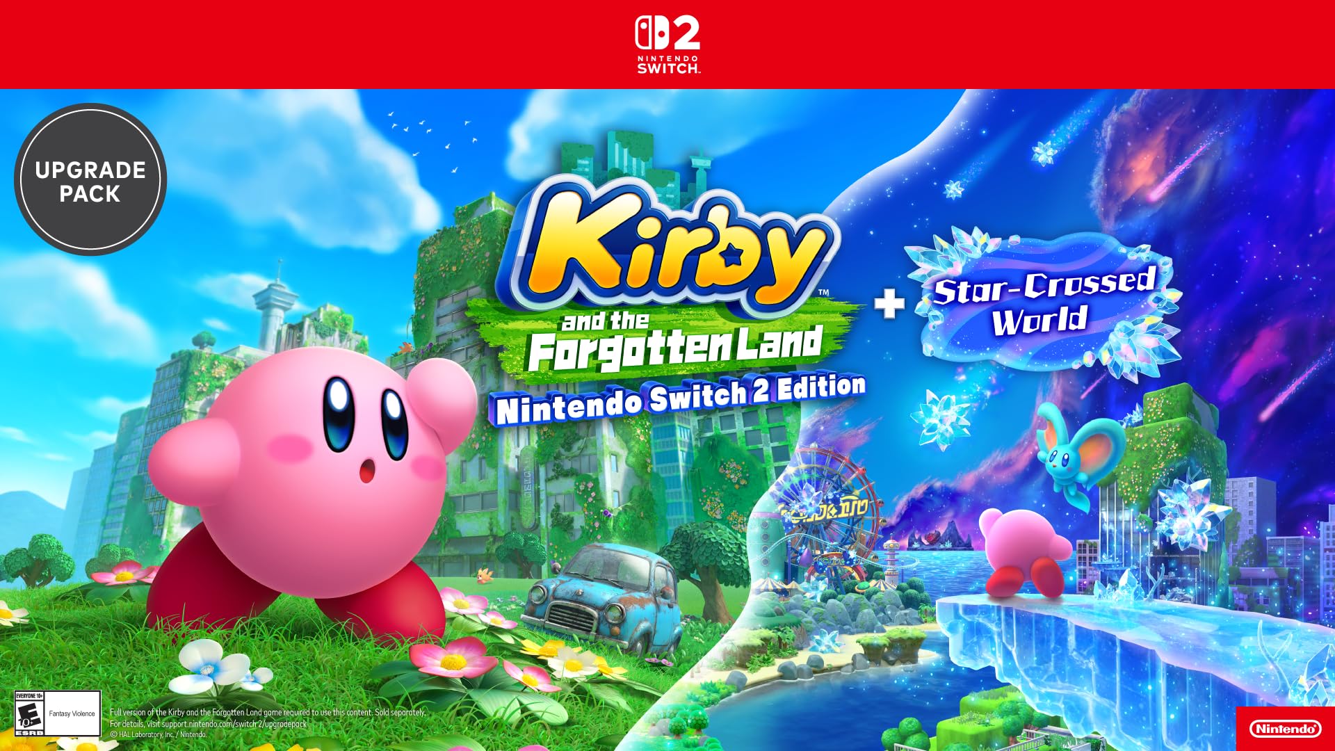 Kirby and the Forgotten Land – Nintendo Switch 2 Edition + Star-Crossed World Upgrade Pack - Nintendo Switch 2 [Digital Code]