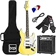 Best Choice Products 39in Full Size Beginner Electric Guitar Starter Kit w/Case, Strap, 10W Amp, Strings, Pick, Tremolo Bar - Yellow
