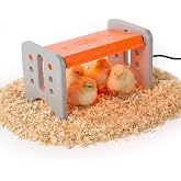 K&amp;H Brooder Plate, Thermo-Poultry Brooder, Safety Listed, Small 25 Watts | Chicken Coop Heater with Safety Light, Adjustable Heat Plate for Chicks, Warms up to 15 Chicks, Gray/Orange
