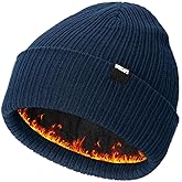 Wmcaps Thermal Fleece Lined Winter Beanie for Men Women, Soft Warm Knit Hat, Stocking Cap for Cold Weather