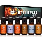 P&J Fragrance Oil Halloween Set | Autumn Wreath, Pumpkin Pie, Candy Corn, Marshmallow, Night Air, and Caramel Corn Candle Freshie Scent for Candle Making, Soap Making Supplies