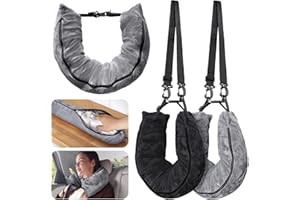 Eppyyo 2Pack Stuffable Travel Pillow for Extra Luggage, Velvet Travel Neck Pillow with Adjustable Neck Size, Fits About 6 T-Shirts Travel Essentials Multifunctional Sleeping Rest Cushion