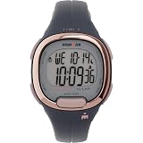 Timex Women's Ironman Triathlon Transit 33mm Resin Strap Watch – Rose Gold Top-Ring & Navy Resin Strap