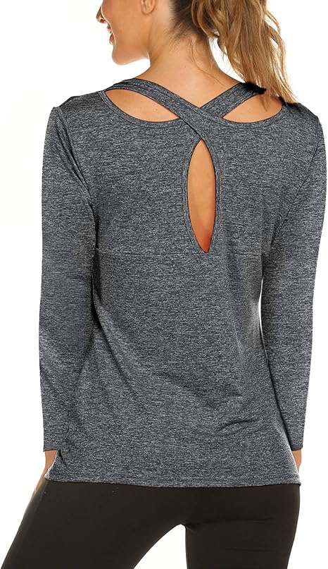 Amazon.com: Camiseta de manga corta para mujer, para yoga ...