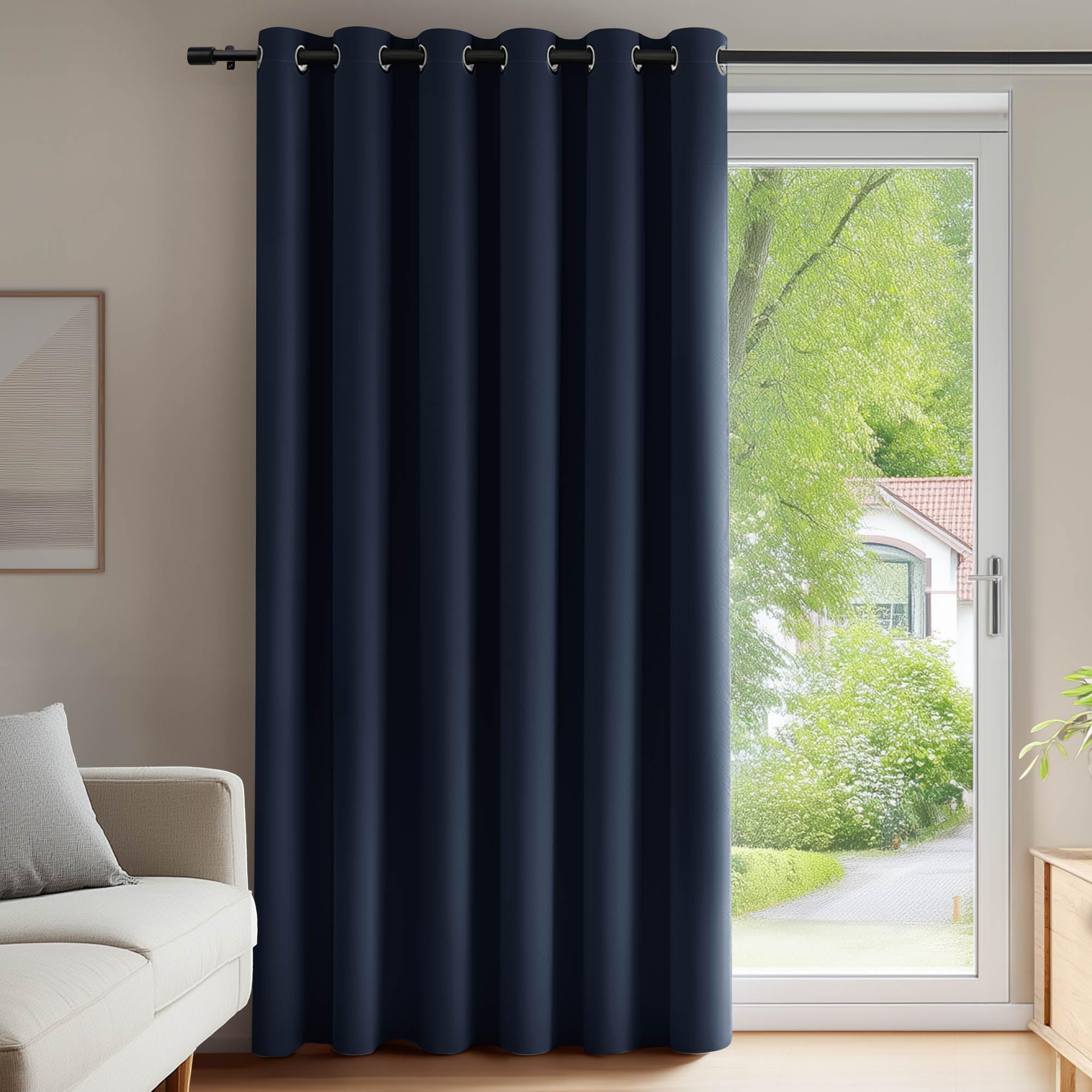 Deconovo Blackout Curtains - 79 x 106 Inch Super Soft Thermal Insulated Energy Saving Curtains for Kids' Bedroom - Navy Blue, 1 Panel