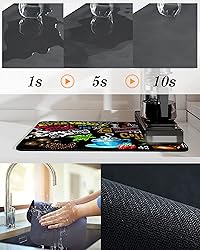 Coffee Bar mat Accessories for Countertop Absorbent