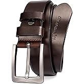 WOLFANT 1.5" Full Grain Leather Belt for Men in Gift Box,100% Italian Real Solid Leather