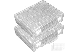 30 Slots Bead Storage Containers, Bead Organizer Box, Mini Clear Craft Bead Storage Box Rhinestone Organizer Storage Bead Org