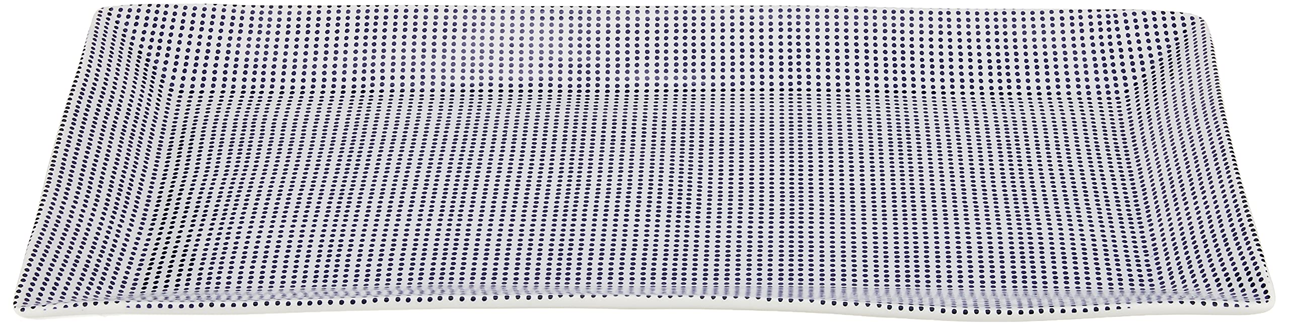 Royal Doulton Pacific 40009461 39.5cm Rectangular Serving Tray Dots Porcelain Blue, 39cm
