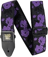 Ernie Ball Jacquard Guitar Strap Lavender Rose 41 to 72 Inches 2 Inches Wide