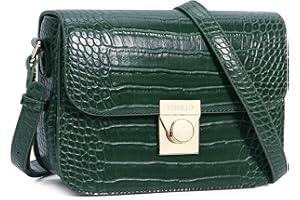 Chinllo Crossbody Bag Shoulder Satchel Purse for Women, Triple Pocket Bag PU Leather Messenger Bag Flap Evening Bag