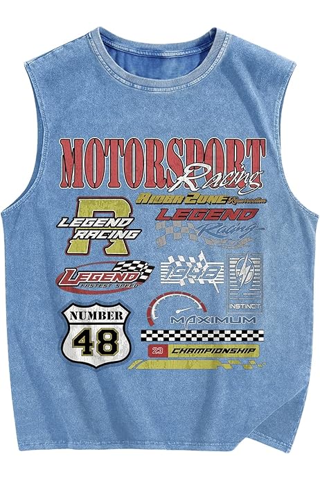 Graphic Muscle Shirts For Men BXINGOHAI Men's Tank Top Cotton