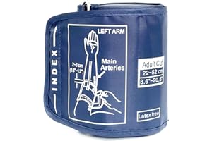 RAXSEG Blood Pressure Cuff Compatible with Omron (22-52CM), Extra Large BP Replacement Cuff for Big Arms - Includes Multiple Connectors