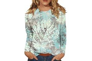 LPIGOH Long Sleeve Tops for Women Fall Fashion 2024 Crew Neck Shirts Floral Casual Fit Basic Tee Trendy Pullover Tops