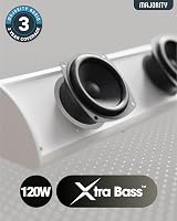 MAJORITY Snowdon Bluetooth Sound Bar 120W 2.1 Subwoofer Wall Mount RCA Optical view 3
