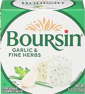 Boursin Garlic & Fine Herbs Cheese, Artisan fresh cheeses, 5.2 Ounce