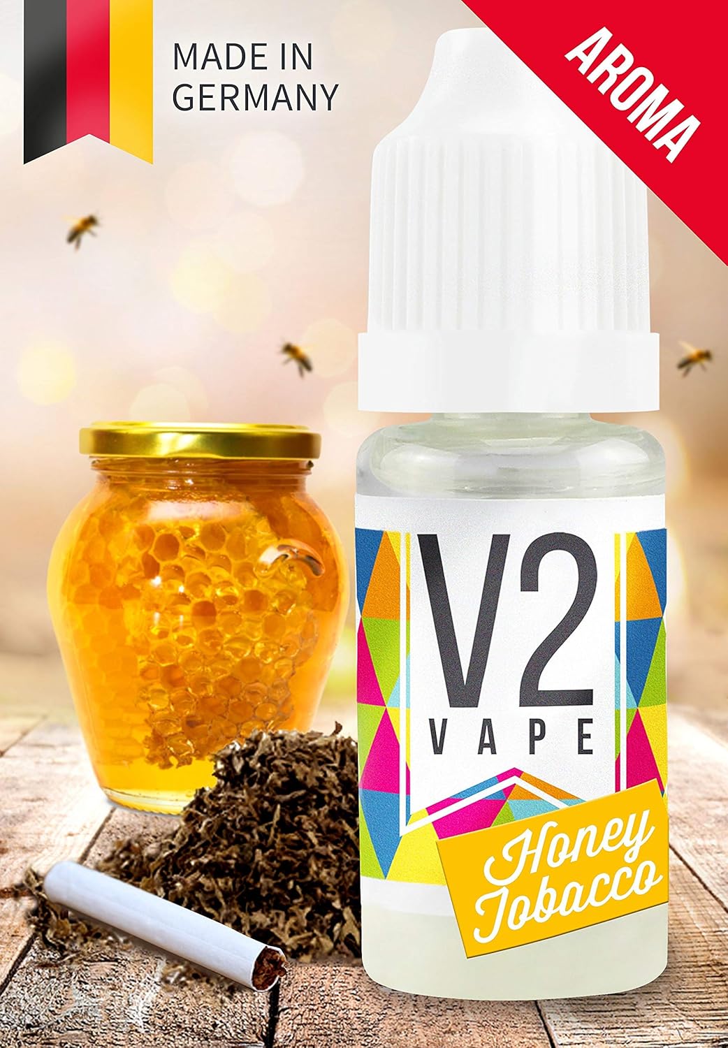 V2 Vape Honey Tobacco HonigTabak AROMA / KONZENTRAT hochdosiertes